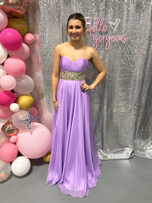 ALYCE Paris 35579 Orchid Purple Sweetheart Chiffon Dress Alyce Paris 