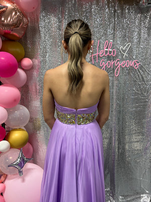 ALYCE Paris 35579 Orchid Purple Sweetheart Chiffon Dress Alyce Paris 