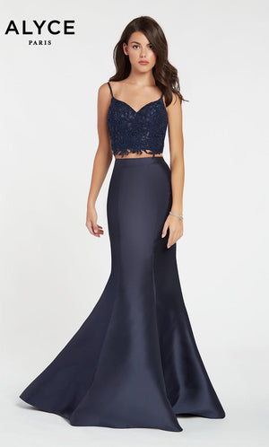 ALYCE Paris 1408 Midnight 2 Piece Mermaid Dress Alyce Paris 