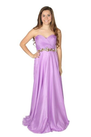 Alyce Paris 35576 Orchid Sweetheart Chiffon A-Line Dress Alyce Paris 