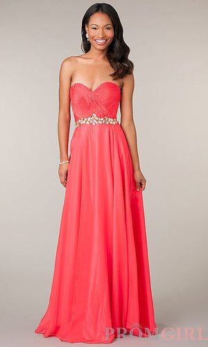 ALYCE Paris 35576 Watermelon Sweetheart Chiffon A-Line Dress Alyce Paris 