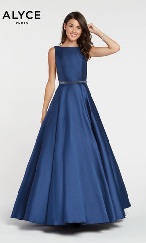 ALYCE Paris 60113 Navy Mikado Ballgown Alyce Paris 