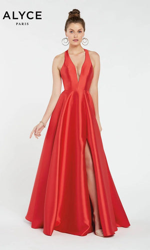 ALYCE Paris 1430 Claret Red A-Line Dress Alyce Paris 