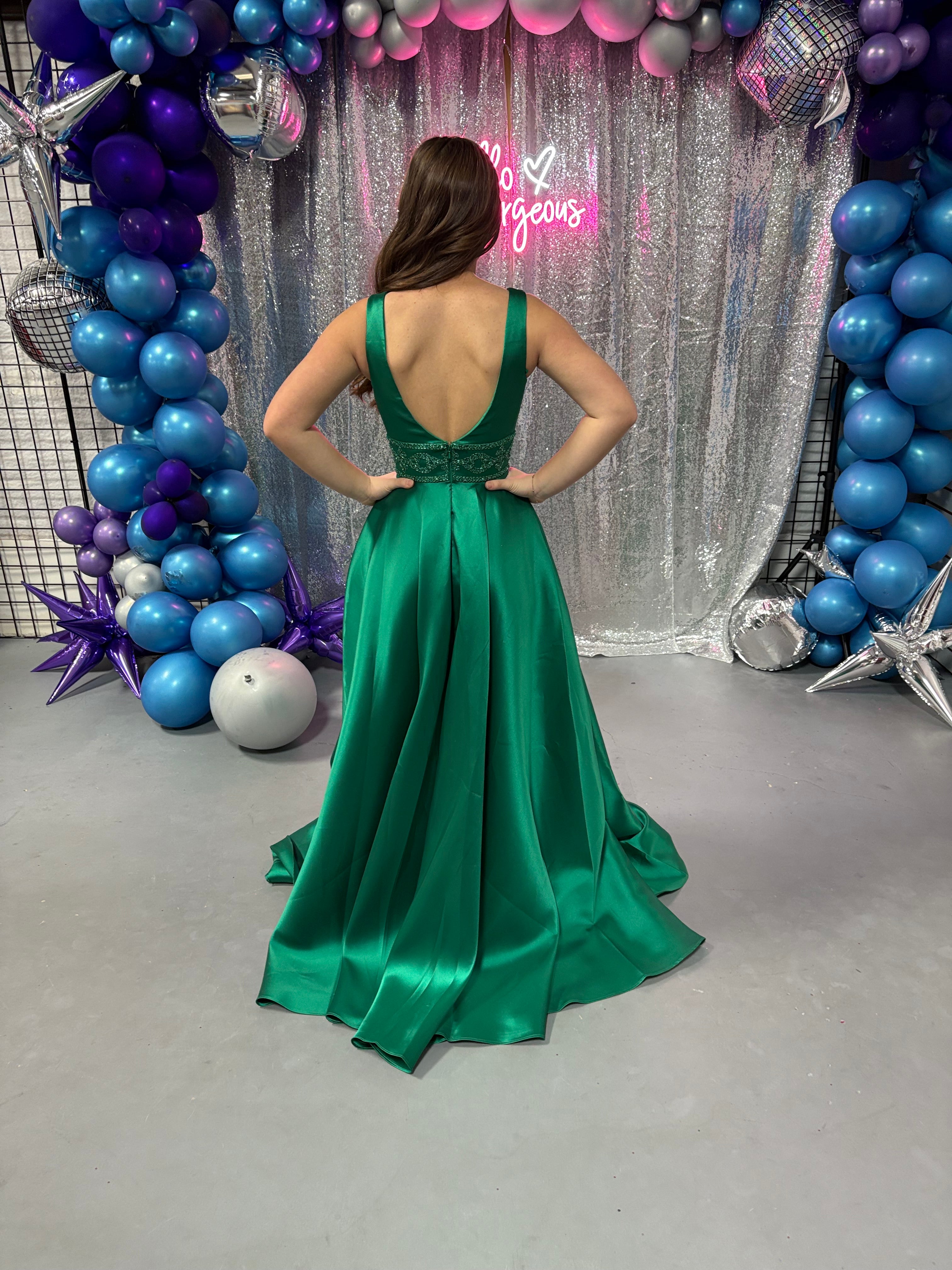 ALYCE Paris 1750 Emerald Green A-Line Dress Emerald / 0