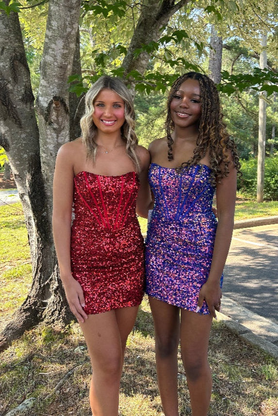 ALYCE Paris 4909 Corset Sequin Cocktail Dress