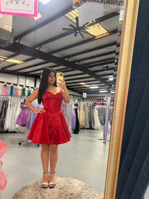 ALYCE Paris 30058 Liquid Satin A-Line Cocktail Dress Alyce Paris 