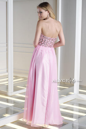 ALYCE Paris 35681 Blue Radiance Strapless Chiffon Dress Alyce Paris 