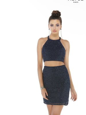 ALYCE Paris 4311 Navy 2 Piece Beaded Cocktail Dress *FINAL SALE* Alyce Paris 