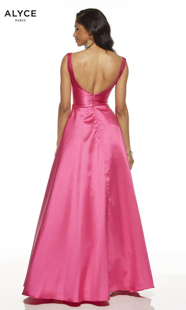 ALYCE Paris 60622 Raspberry Mikado A-Line Dress Alyce Paris 