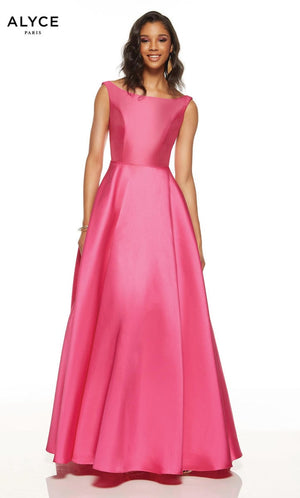 ALYCE Paris 60622 Raspberry Mikado A-Line Dress Alyce Paris 