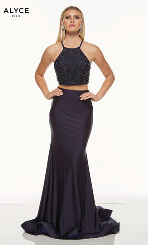 ALYCE Paris 60788 Midnight 2 Piece Jersey Dress Alyce Paris 