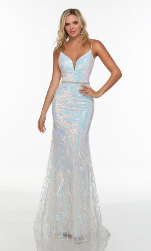 Alyce Paris 61090 Sequin Fit-n-Flare Dress Alyce Paris 