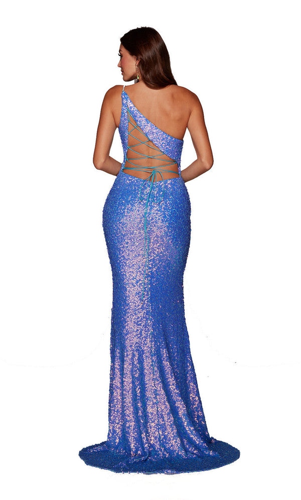 ALYCE Paris 61348 Fuchsia Fitted Sequin Dress Alyce Paris 