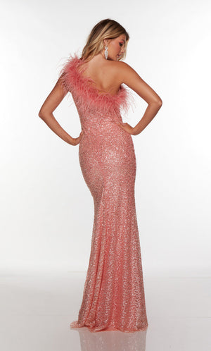 ALYCE Paris 61369 One Shoulder Sequin Dress Alyce Paris 