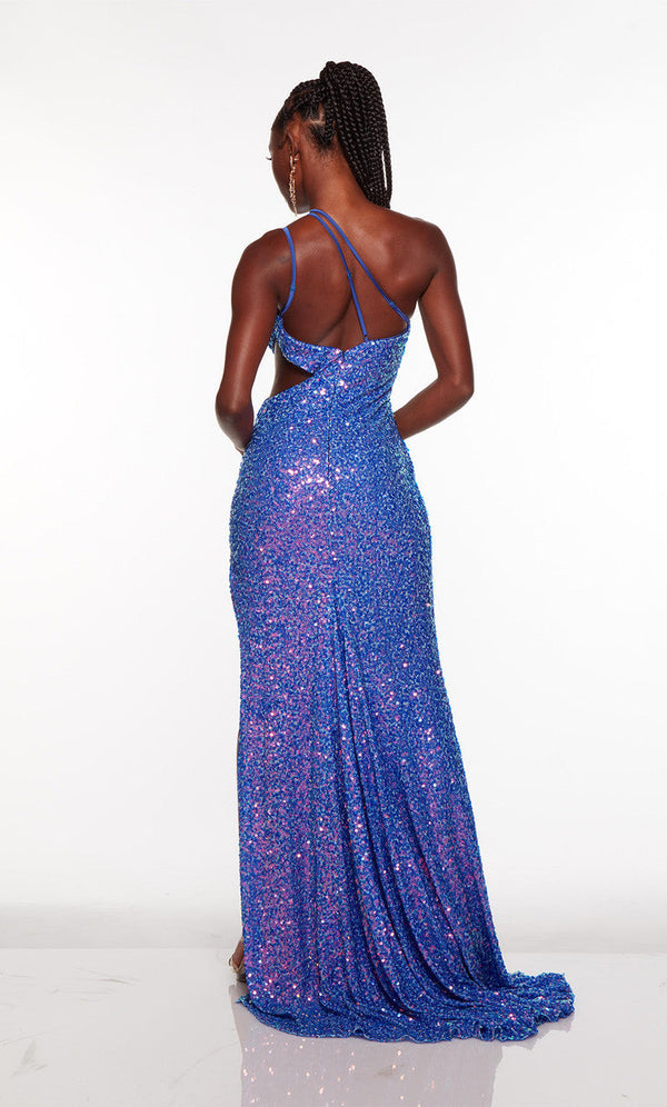 ALYCE Paris 61393 Sequin Fitted One Shoulder Dress Alyce Paris 