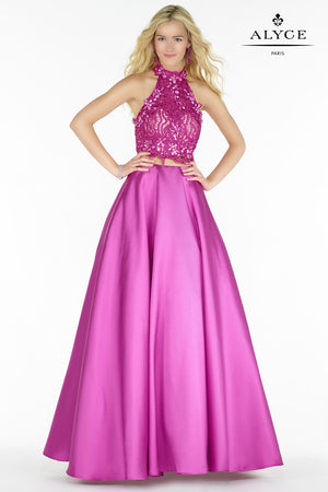 ALYCE Paris 6764 Magenta 2 Piece A-Line Dress Alyce Paris 