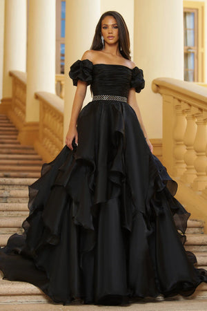 Ava Presley 28571 Ruffled Organza Ballgown Ava Presley 