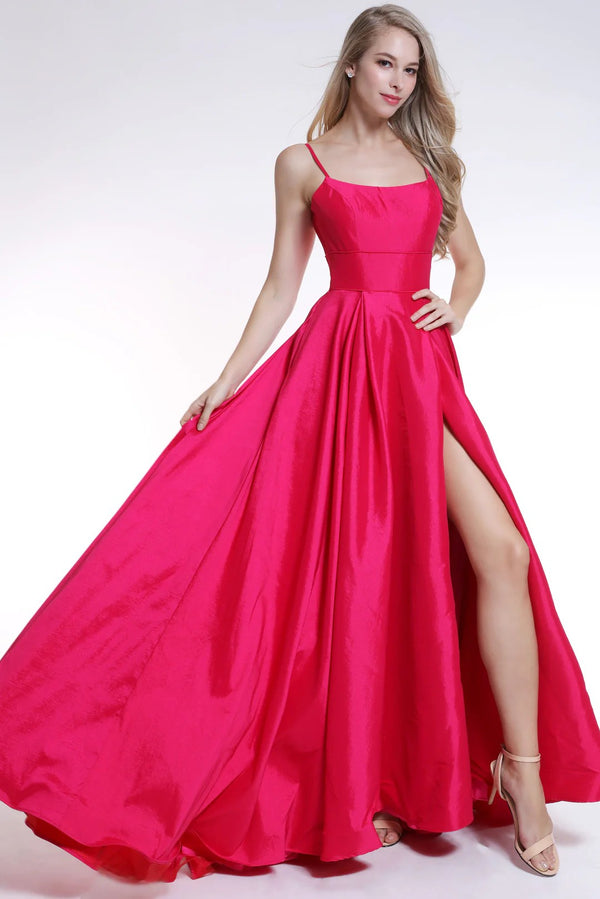 Ava Presley 35738 Fuchsia Scoop Neck A-Line Dress