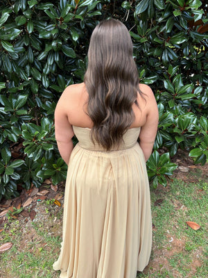 Lucci Lu B96013 Champagne Chiffon Dress