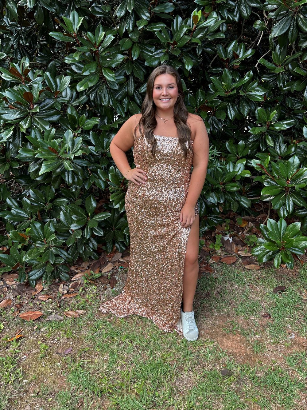 Blush Prom 20538 Rose Gold Sequin Fit-n-Flare Dress Formalwear Outlet Blush Prom 20538 Rose Gold Sequin Fit-n-Flare Dress Formalwear Outlet