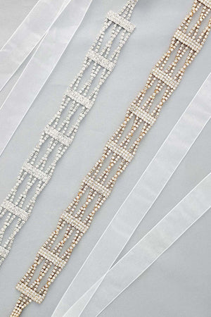 Rhinestone "Bridge" Belt for Wedding or Prom Not specified 