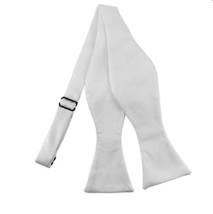 White Satin Bow Tie, Pocket Square & Lapel Pin Set Formalwear Outlet 
