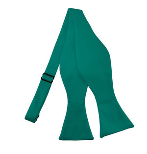 Teal Green Bow Tie, Pocket Square & Lapel Pin Set Formalwear Outlet 