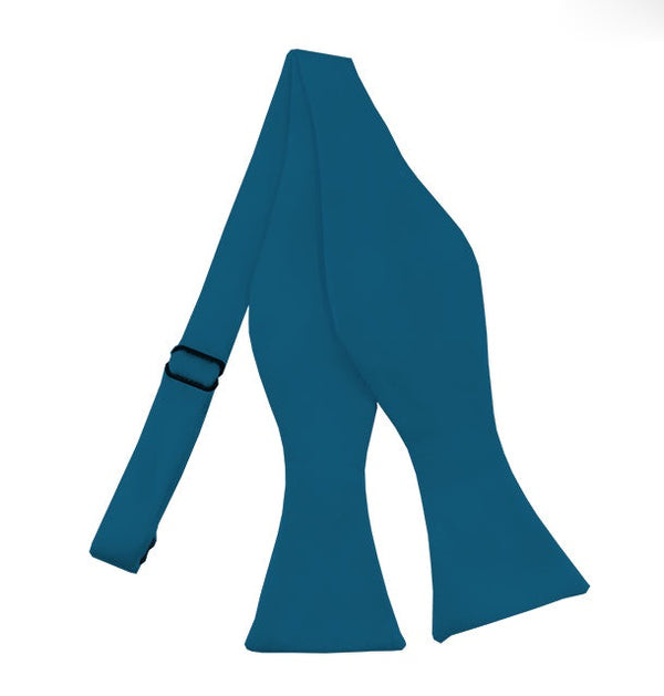 New Oasis Solid Satin Self Tie Bow Tie