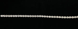 20" Oval Crystal Rhinestone Silver Belt / Strap Cristal D'Or 