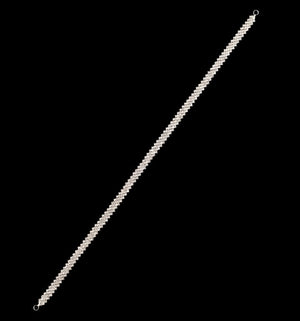 Crystal Rhinestone Silver Zig Zag 16" Belt or Strap Embellishment Cristal D'Or 