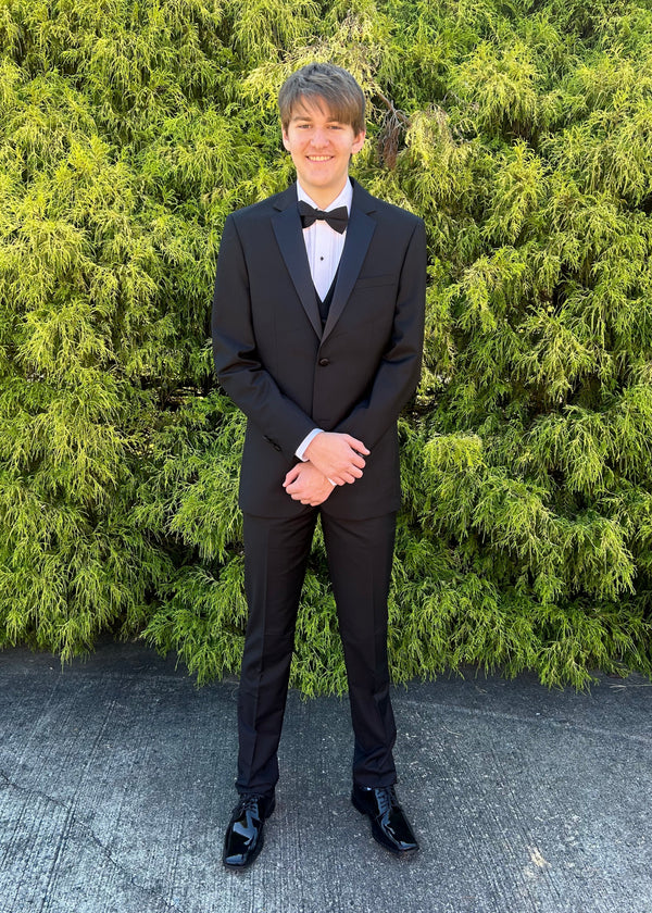 New Capitano Uomo Black 2 Piece Slim Fit Tuxedo