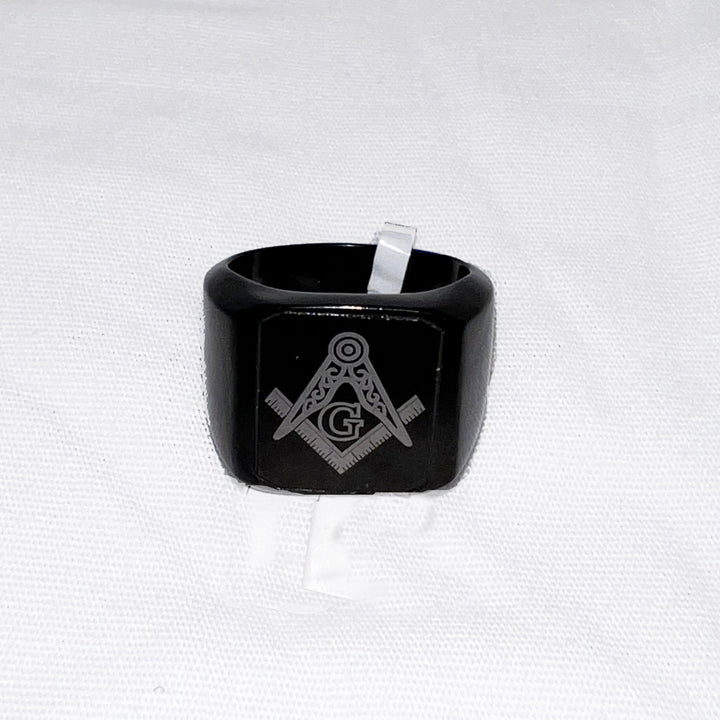 Black Square Masonic Ring