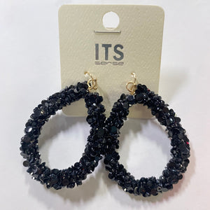 Faceted Bead Teardrop Dangle Earrings Boutique on Millstone 