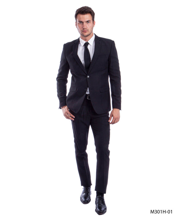 Black Vitto Modern Fit Suit Two Piece 