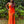 Blush Prom 12134 Orange Satin Corset Style Dress with Slit