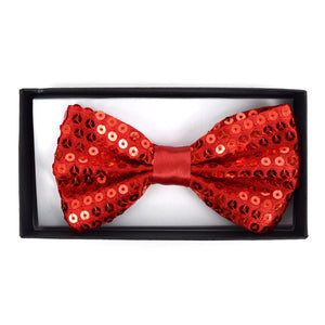 New Burgundy  Sparkle Sequin 2.5" Bow Tie SELININY 