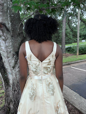 Cecilia Couture 1440 Champagne Gold A-Line Dress Cecilia Couture 