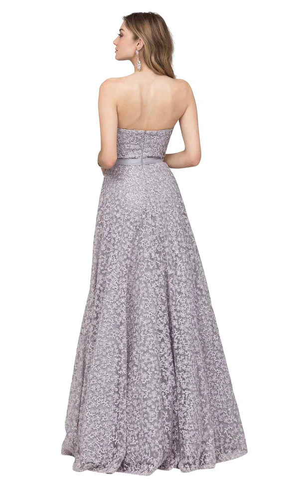 Cecilia Couture 1480 Silver Sweetheart A-Line Dress