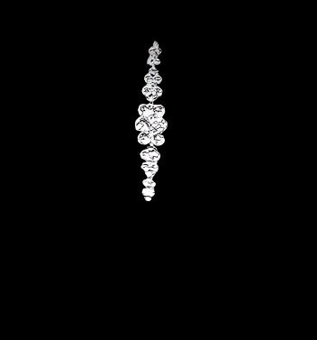 Petite Crystal Cluster Drop Clear Crystal Silver Earrings