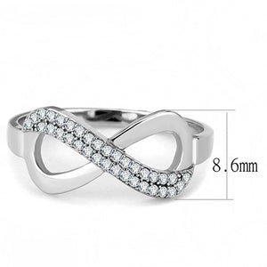 Cubic Zirconia Minimal Infinity Ring Fashion Jewelry 