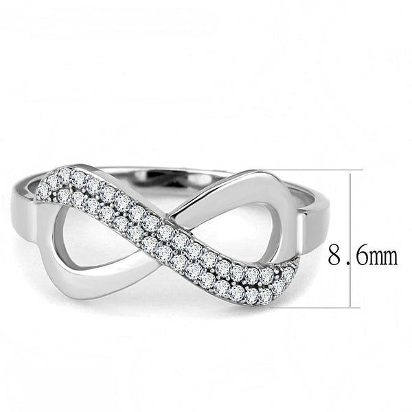 Cubic Zirconia Minimal Infinity Ring Fashion Jewelry 