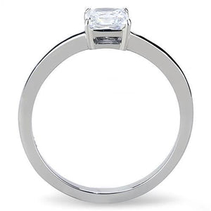Cubic Zirconia Square Cut Solitaire Ring Fashion Jewelry 