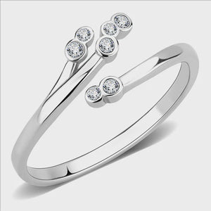Modern Minimalist Cubic Zirconia Ring Fashion Jewelry 