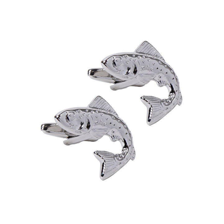 Silver Fish Novelty Cufflinks