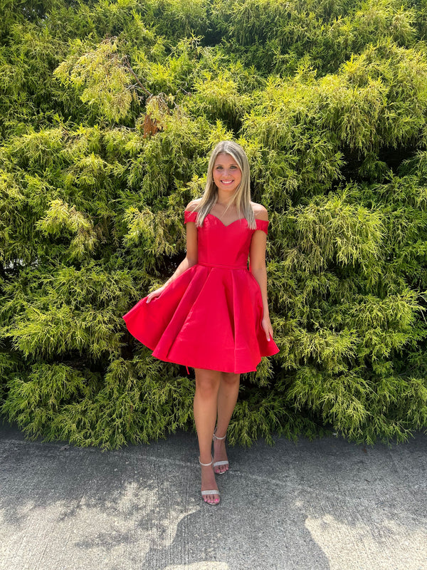 CLARISSE 30245 Off the Shoulder A-Line Cocktail Dress