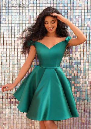 CLARISSE 30245 Off the Shoulder A-Line Cocktail Dress Clarisse Designs 
