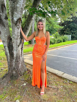 CLARISSE 810767 Iridescent Neon Sequin Corset Dress Clarisse 