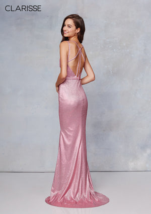 CLARISSE 3766 Pink Metallic Dress Clarisse 