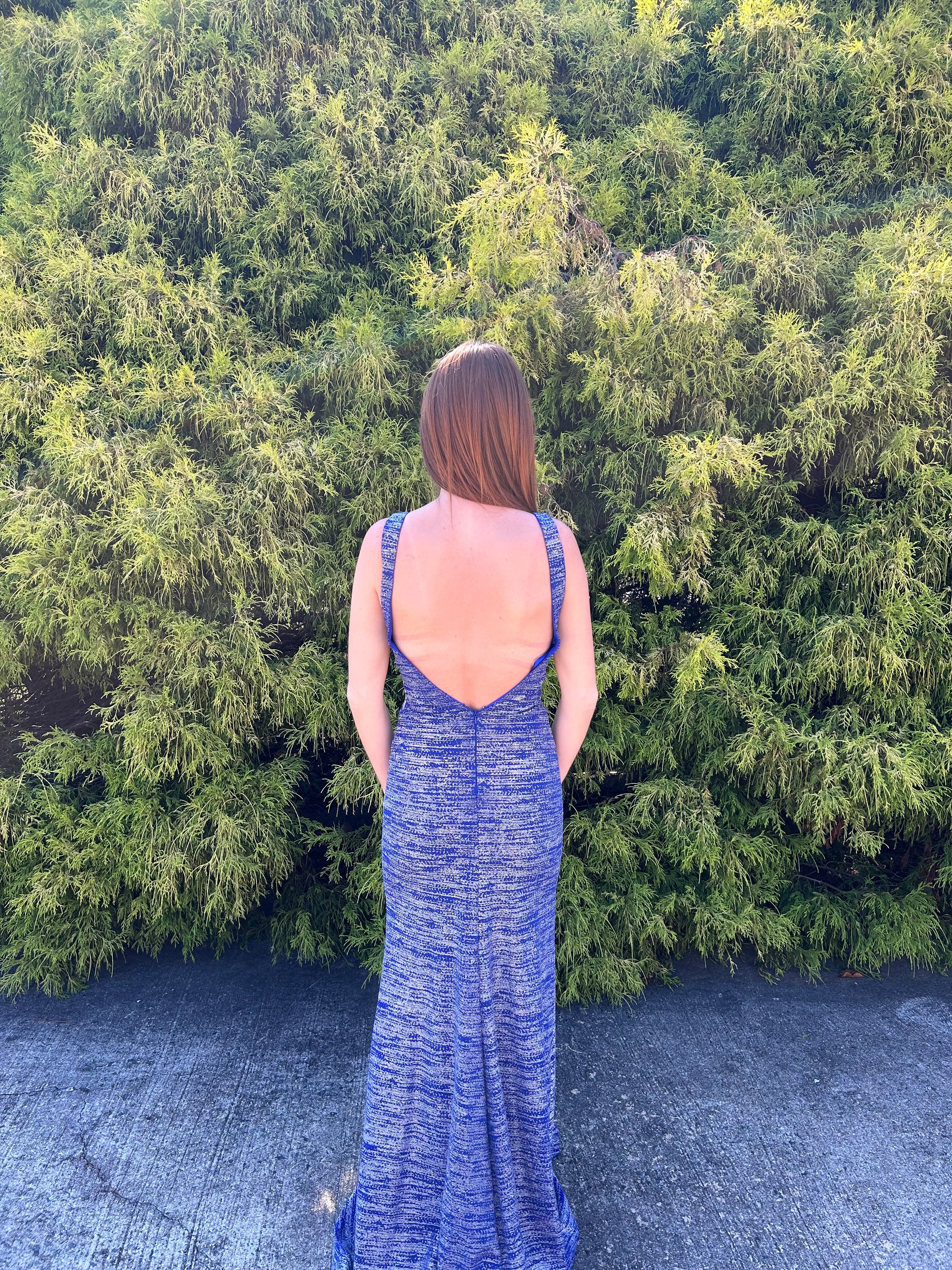 CLARISSE 3713 Royal Blue Glitter Jersey Dress Formalwear Outlet CLARISSE 3713 Royal Blue Glitter Jersey Dress Formalwear Outlet