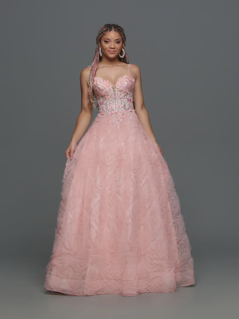 Candice Wang 72347 Pink Corset Style Ballgown Candice Wang 